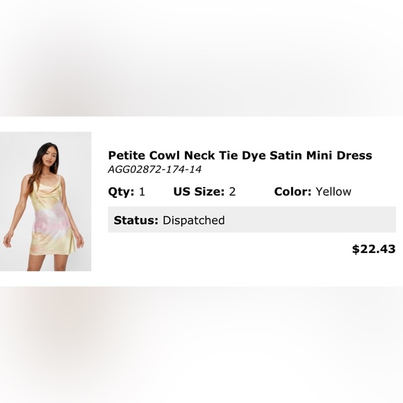 Nasty gal Tie dye satin mini dress - Picture 2 of 2